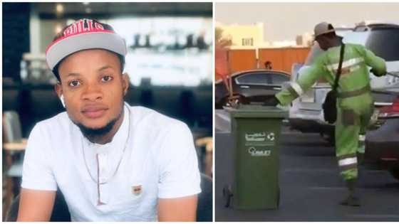 Abu Dhabi-based Nigerian cleaner becomes viral internet sensation after he was filmed dancing at his work post (video)