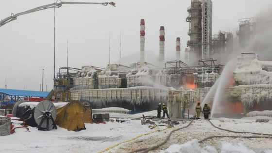 Fire breaks out at Russian gas terminal near St Petersburg