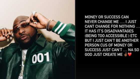 “Money or success can never change me”: Davido shares heartfelt post on social media, fans react