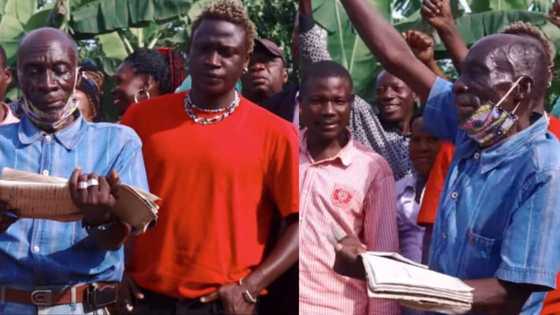 Chilling with big boys: Viral burial announcer Godfrey Jemba featured in music video