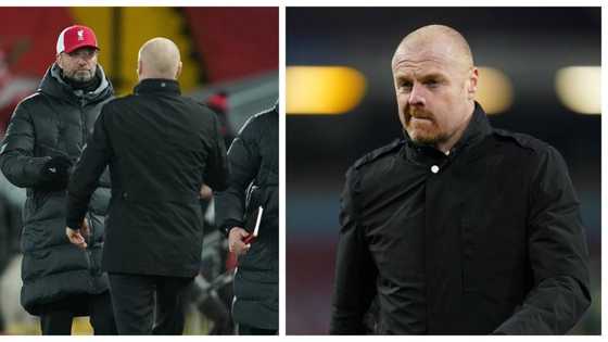 See how managers Dyche and Klopp almost came to blows in heated exchange during Liverpool vs Burnley (video)