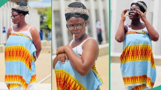 Final year law student at Obafemi Awolowo University dresses like her mother during FYB week