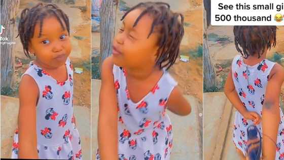 "I go break your phone": Little girl confronts man on the road, says he owes her N500k cash