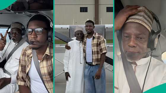 Nigerian pilot flies with his father in heartwarming video, captures his reaction