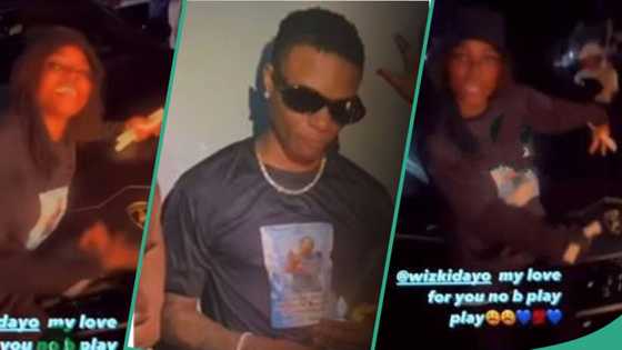 Clip of lady's reaction after seeing Wizkid's Lamborghini at his mum's candlelight procession trends