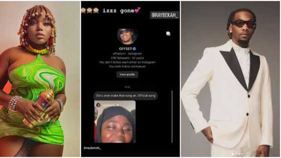 "Are you sure It's the real Offset?" Fans react to video of singer Raybekah sharing her chat with U.S rapper