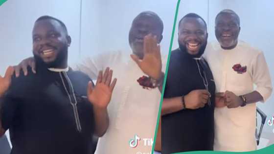 “My sacrifice was accepted”: Comedian Sabinus celebrates as he meets Kanayo O. Kanayo in funny video