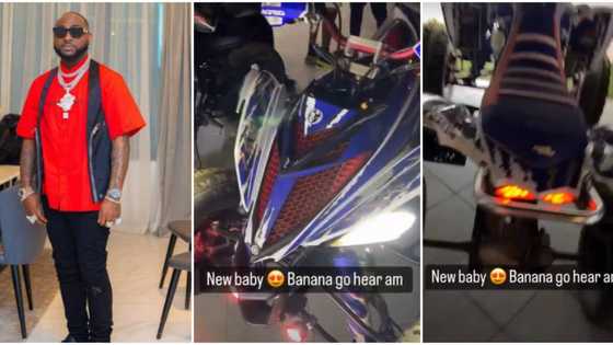 "Banana Island go hear am": Davido vows as he takes delivery of new quad bike, loud sound sparks reactions