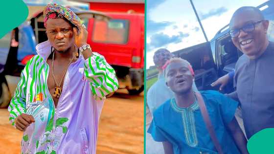 Portable Zazu meets Peter Obi in Benin, laments in viral video: "He didn't drop anything"