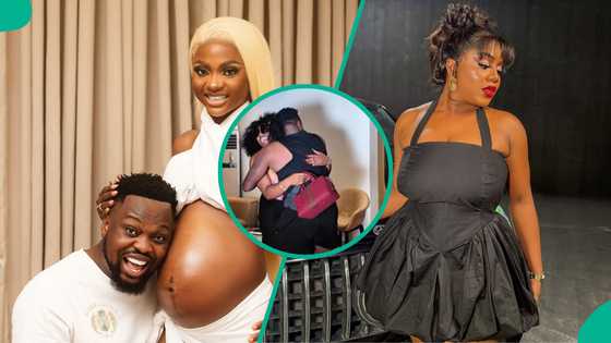 Nons Miraj excitedly visits Egungun, wife and son, gifts him $10k & more, fans react as clip emerges