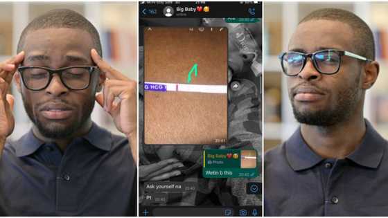 Scared Nigerian man shares girlfriend's pregnancy test result online, asks people if it's positive or negative