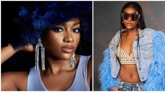 BBNaija reunion: Beauty sports embellished denim look in latest episode, designer shares juicy details