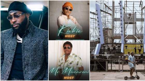 Davido's Lagos 'Timeless' concert: Mr Macaroni and Kiekie as hosts, selected artists & other things to know