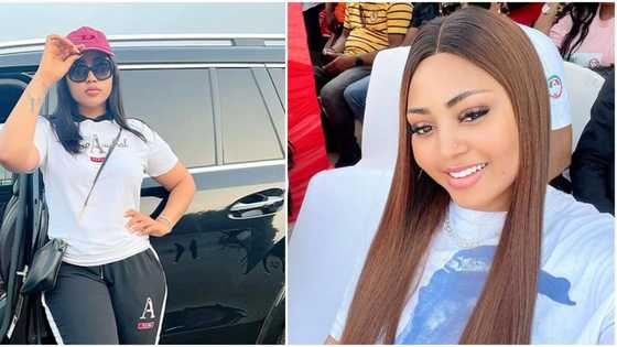 Regina Daniels exposes too much flesh in nightgown, pics leave netizens talking
