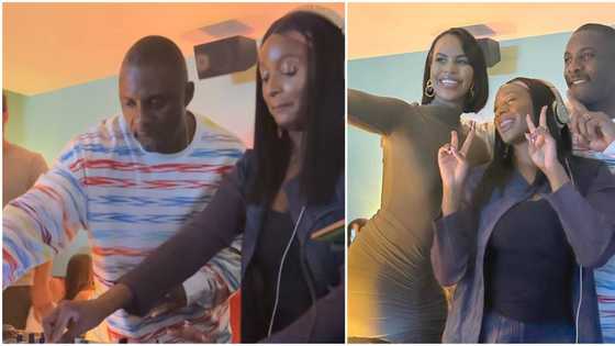 "Shut down": DJ Cuppy says after a stellar music display at Idris Elba's party, dances with the actor's wife