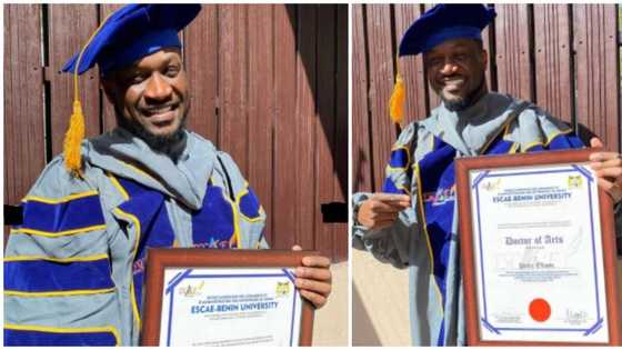 Peter Okoye bags honorary doctorate degree from Escae-Benin University in Edo state
