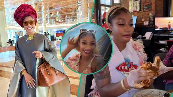 Tonto Dikeh Shares Fun Video From Her 40th Birthday Getaway In Dubai, Bobrisky Reacts to Plush Clip