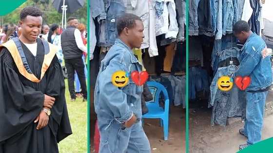 Engineering graduate now selling clothes by roadside after leaving school, video goes viral