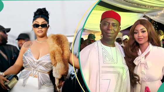 Ned Nwoko allegedly beat Regina Daniels? Angela Okorie taunts colleague over her marital crisis