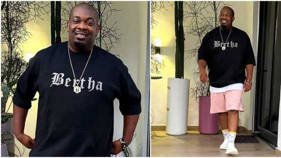 "Baba self no wan gree again o": Funny reactions as Don Jazzy considers modelling, stuns many with new pics