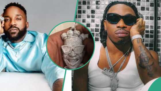 "Make dey sha check am well": Reactions as Iyanya reveals Mayorkun's pendant has been finally found