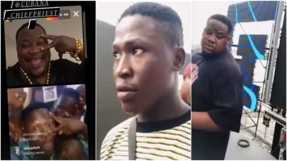 "I go send N500k”: Cubana Chiefpriest gifts boy who recorded him on IG, family screams with joy in sweet video