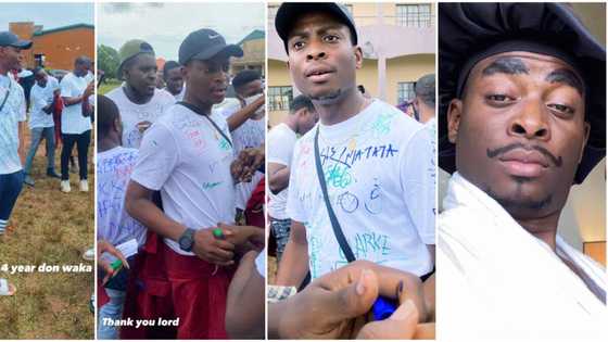 Comedian Sydney Talker completes degree programme from UNIBEN, joins coursemates for signing out ceremony