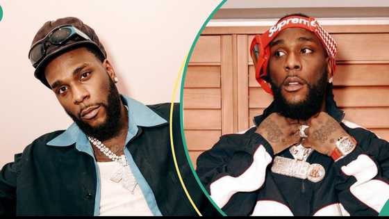 Burna Boy seen playing with a curvy lady perceived to be his backup singer, fans react: "What's dis?