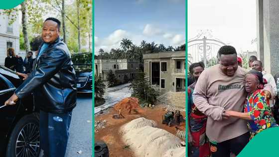 Cubana Chiefpriest shows off massive mansion in his village, fans react to scale of project