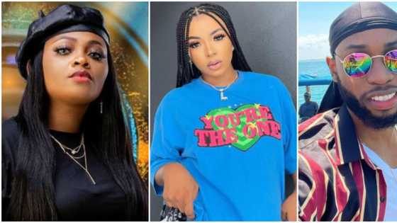 Tega shows video of Emmanuel and Liquorose cuddling as they revisit BBNaija house, Nigerians react