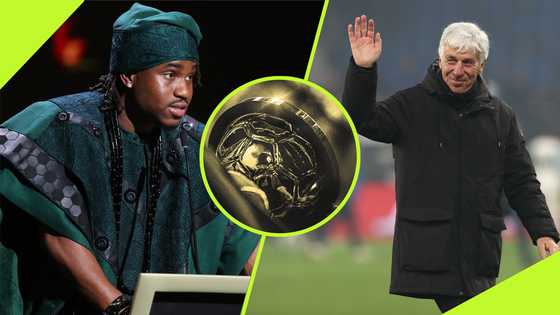 Atalanta coach Gian Piero Gasperini speaks after Lookman won CAF POTY award
