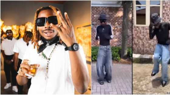 "Asake vs Alake": Hilarious reactions as Ikorodu Bois joins YBNL star's big jeans Joha challenge in fun video