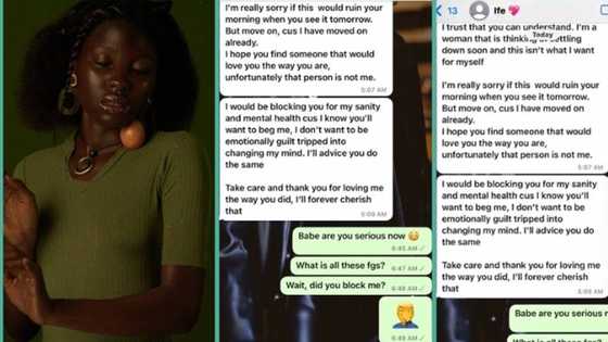 "I need someone who can get angry with me": Lady breaks up with boyfriend for being too nice, chats leak