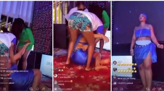 "Help her up": Video shows moment Nigerian lady, Mandie, fainted while doing 130 hours exotic dance marathon