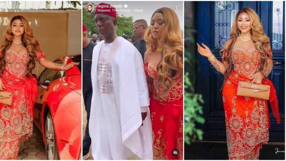 "Ugegbe Anioma": Regina Daniels stirs reaction as she declares her new traditional title, fans react to photos