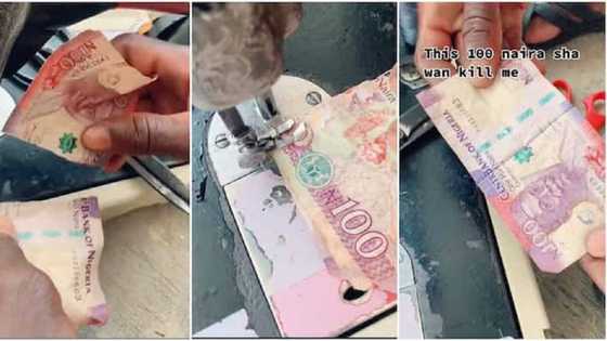 “Wa Zai Karba?”: Matashi Ya Yi Amfani Da Keken Dinki Wajen Yi Wa N100 Kwaskwarima, Bidiyon Ya Yadu