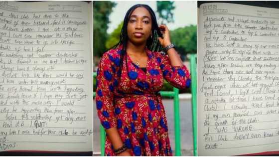 Nigerian lady supporting Arsenal breakups with club after embarrassing defeat against Brentford, writes note