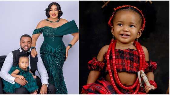 “I was instructed”: Williams Uchemba shares why he hid daughter’s face, cute pics & video as she clocks 1