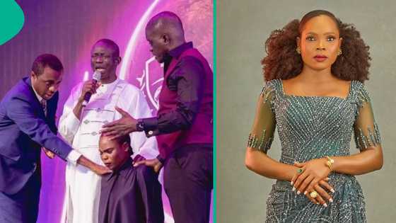 Uproar as Victoria Orenze becomes an apostle, Nathaniel Bassey, Bishop Wale Oke spotted in video