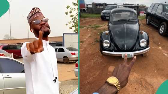 Vendor displays Volkswagen Beetle car going for N100k only, says it's the cheapest whip in Nigeria