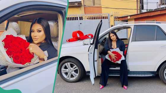 "Perfect Christmas gift": Nkechi Blessing goes gaga as she acquires a new whip, pics trend