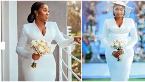 Wedding fashion: Beautiful Nigerian bride slays in simple yet elegant civil look for her big day