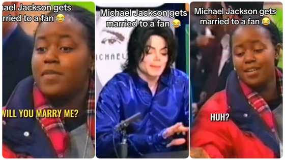 Old video: Lady asks Michael Jackson to marry her, gives him ring, he wears it with shy smile
