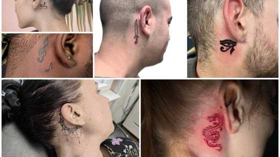 30 small meaningful behind the ear tattoos for men and women