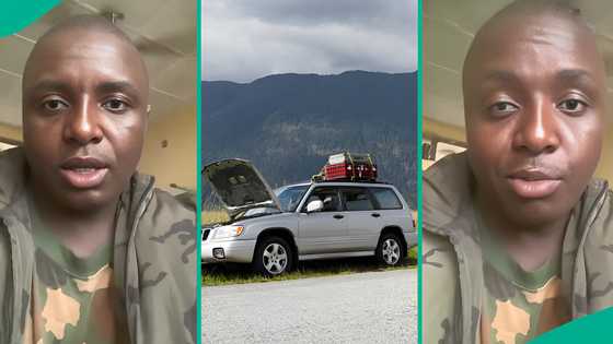 Nigerian soldier advises car owners on 3 things to do if vehicle suddenly breaks down on highway