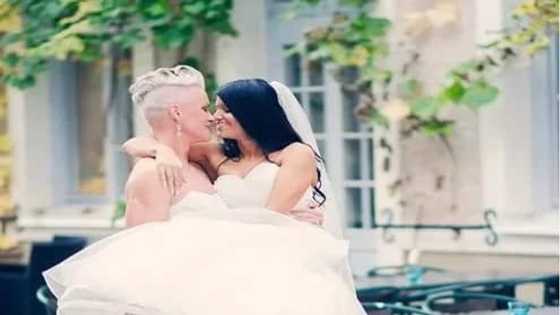 Four female footballers who are lesbians