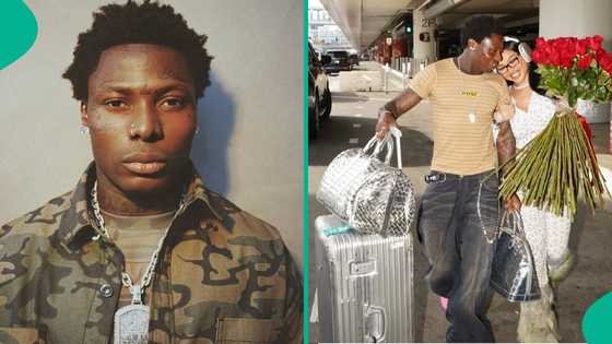 Asake spotted on date with American model in LA, sparks dating rumours: "No Naija girl show love?"