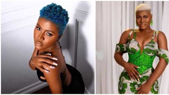 Ankara style inspiration: Alex Unusual slays in stunning green ensemble, shares photos