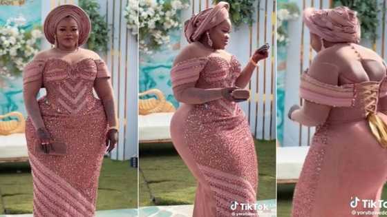 "Her husband is a lucky man": Lady with curvy body turns her back while dancing at wedding, video trends