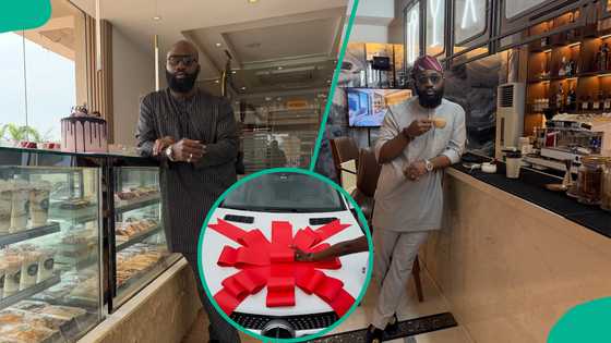 Food critic Opeyemi Famakin spashes millions on 2 benzes for him & wife, teases fans with her hand